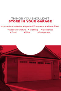 items that you should not store in your garage